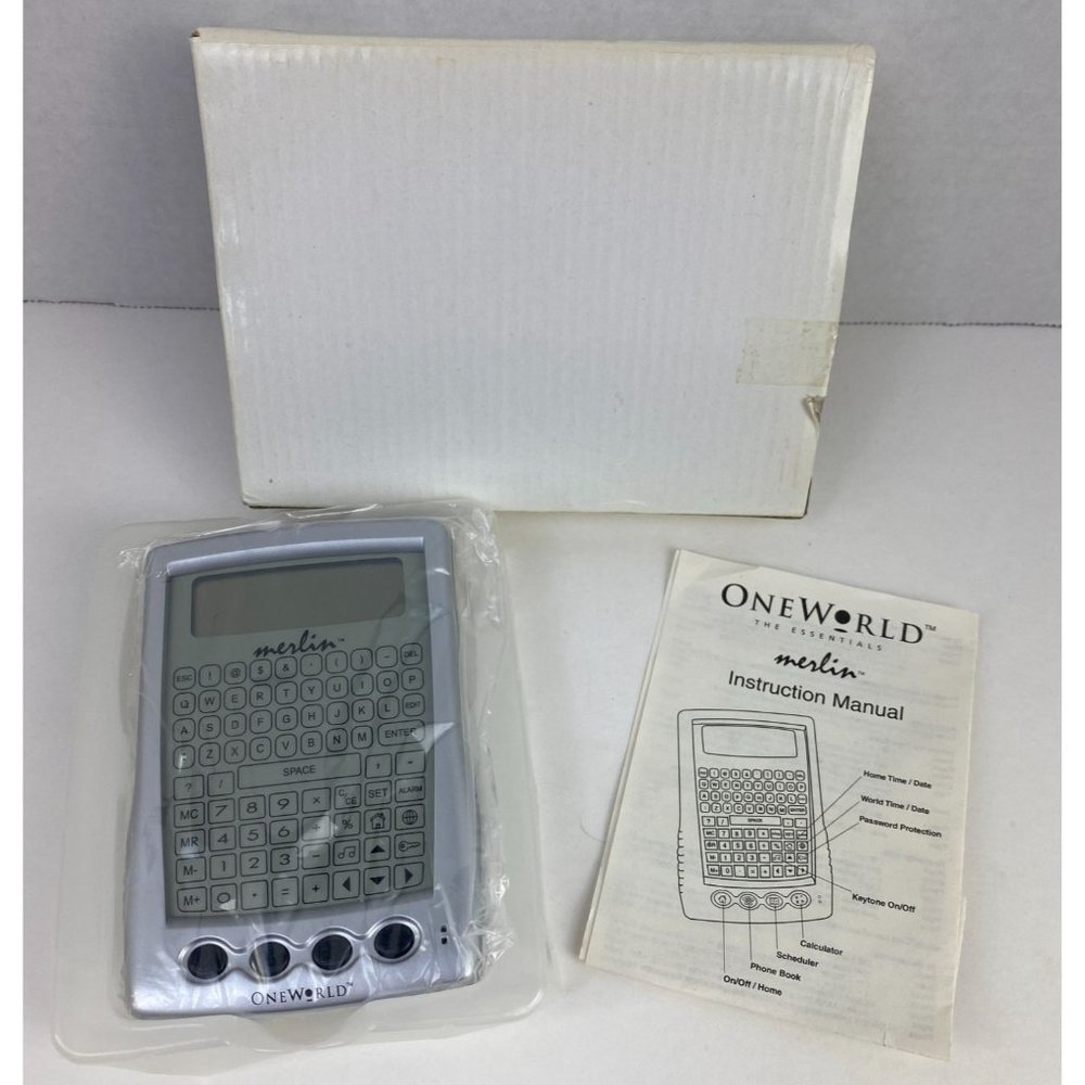 Merlin One-World PDA Handheld Electronic Organizer New Open Box